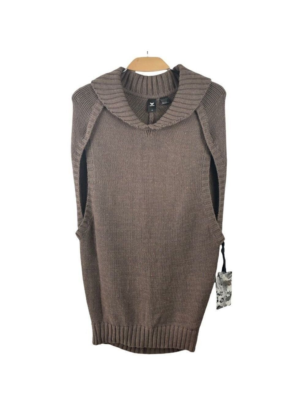 NWT Industry Brown Marled Wool Blend Cocoon Dress Size L - Picture 2 of 8